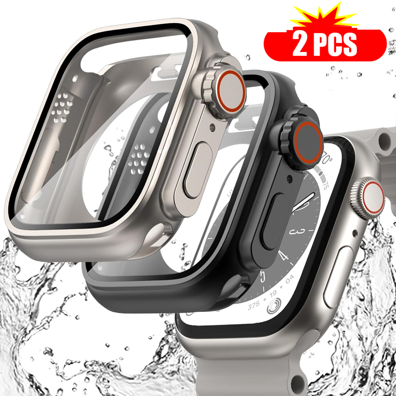 Smart Garden 9 - 2PCS Tempered Glass+Cover For Apple Watch