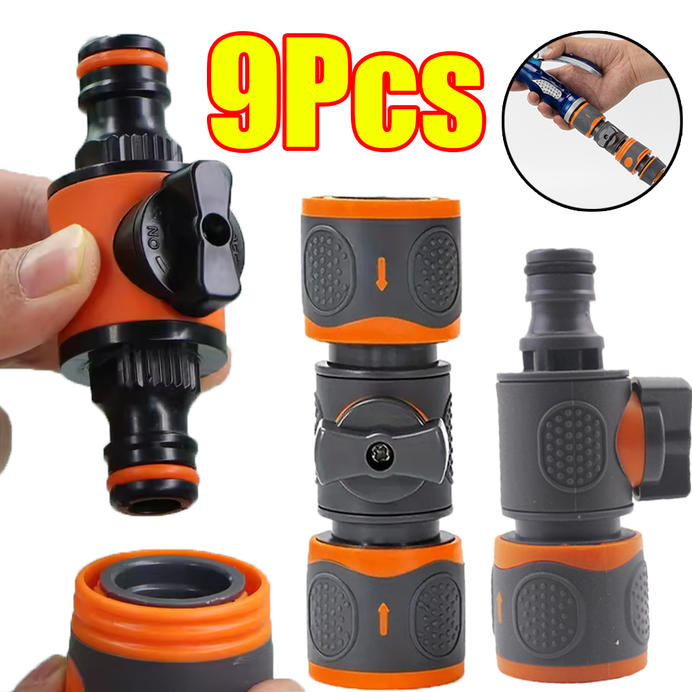 Smart Garden Hose Valve - 1-9Pcs Garden Hose Quick Connect Adapters