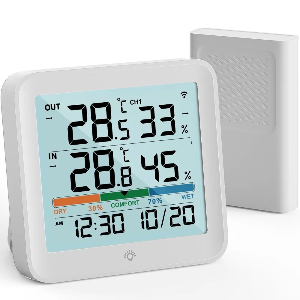 Garden Weather Station - Digital Thermometer Hygrometer with Remote Indoor