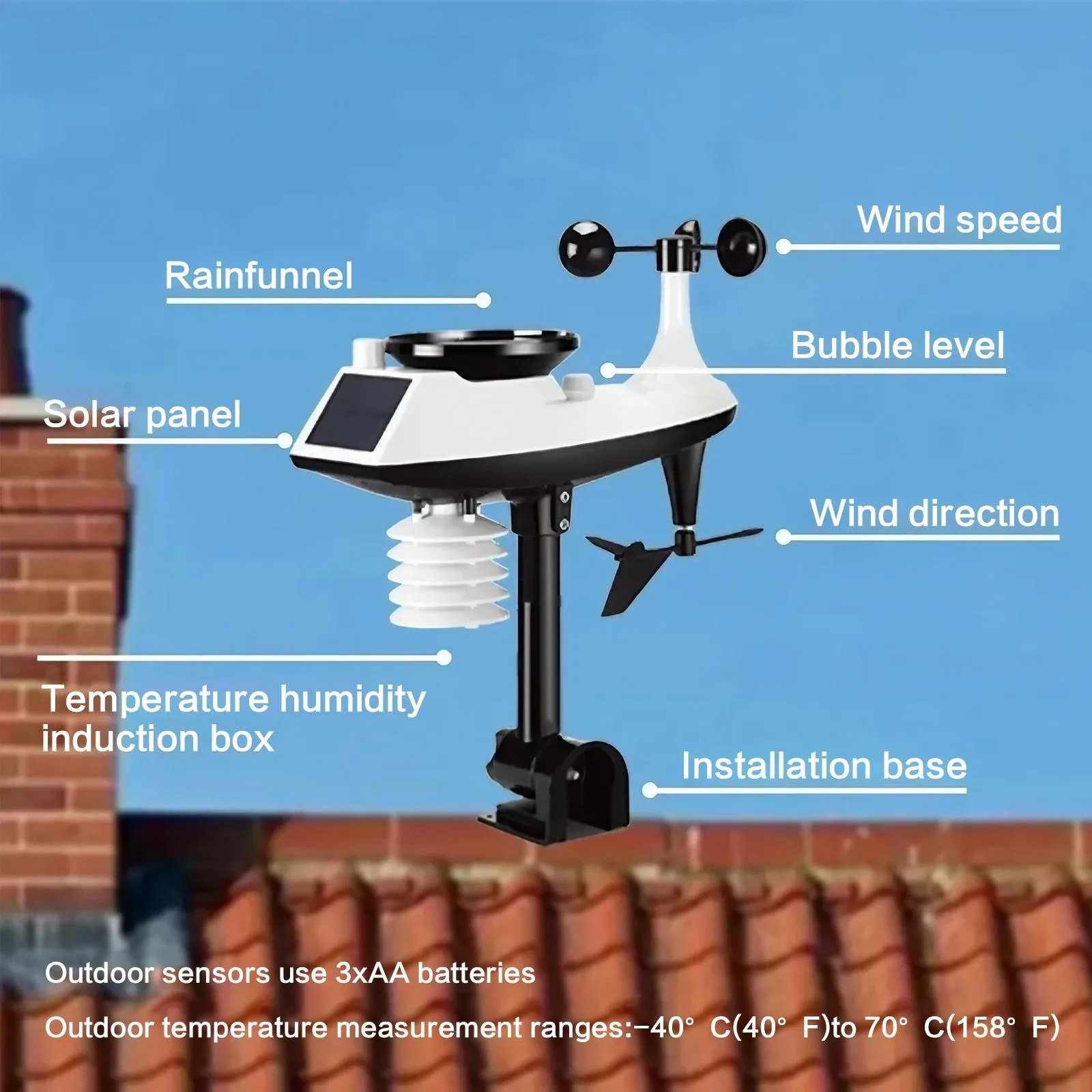 WiFi Weather Station Wind Spee - Smart Garden Outdoor Clocks ulasan dan harga