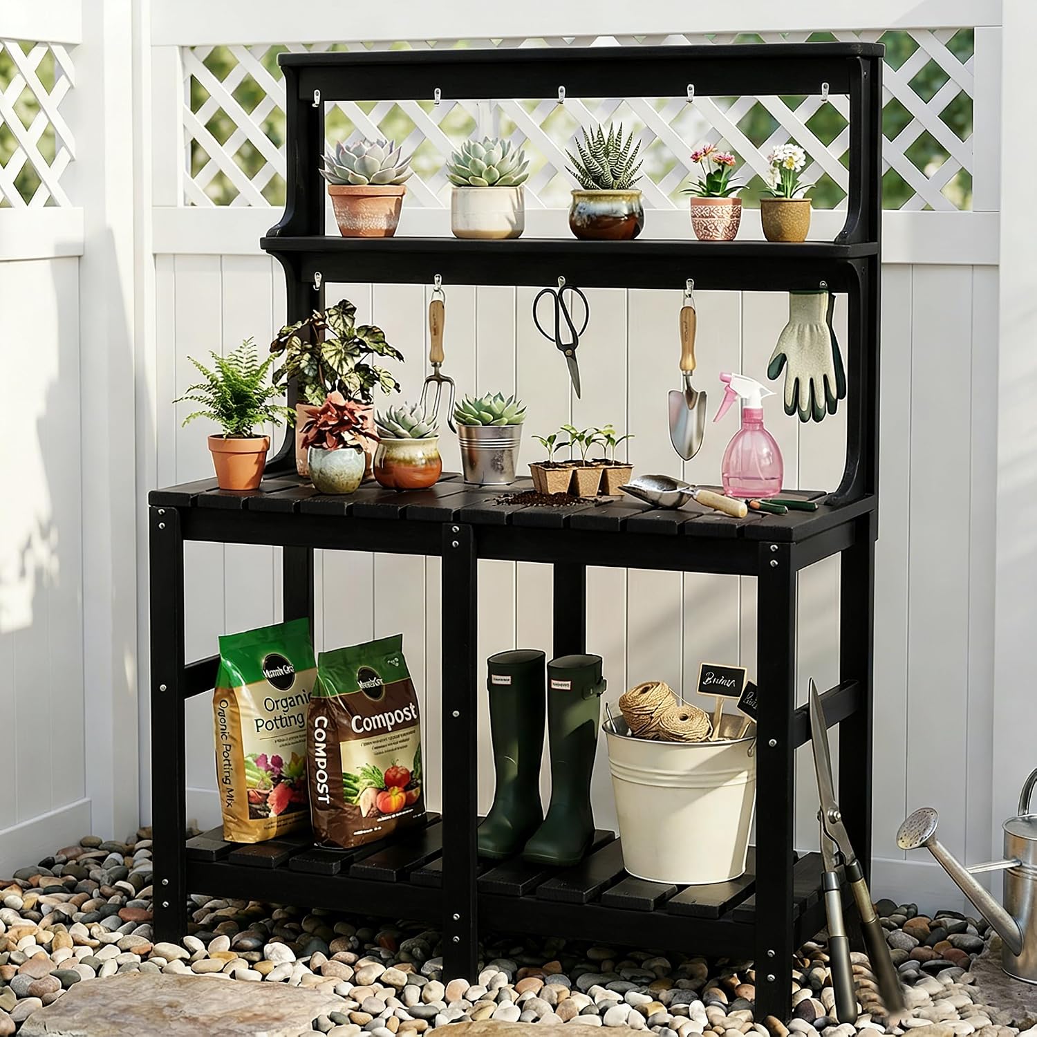 All Weather HDPE Potting Table - Garden Weather Station ulasan dan harga