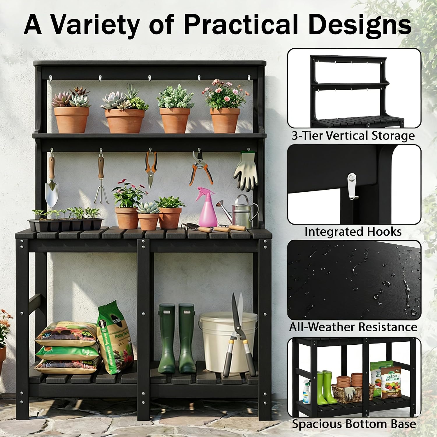 All Weather HDPE Potting Table - Garden Weather Station ulasan dan harga