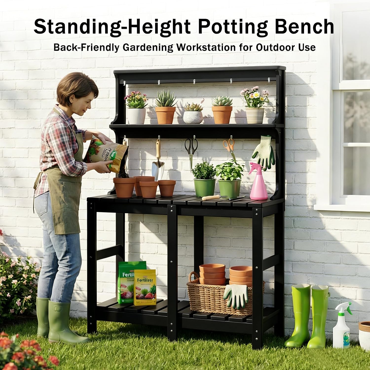 All Weather HDPE Potting Table - Garden Weather Station ulasan dan harga