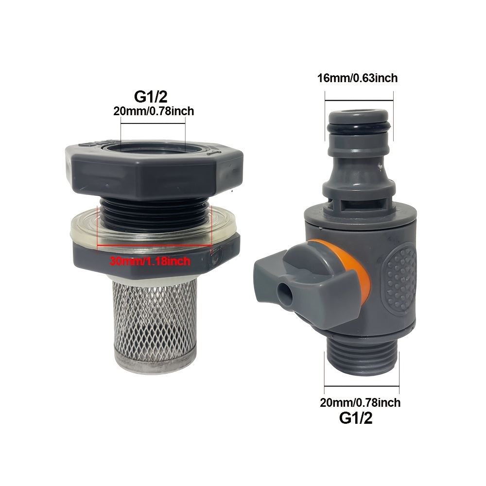 1Set G1/2 Water Tank Filter St - Smart Garden Hose Valve ulasan dan harga
