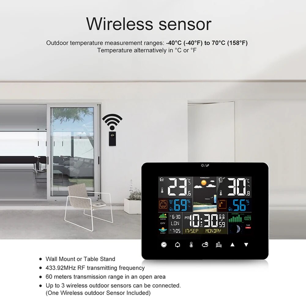 FJ3362G Weather Station Alarm  - Garden Weather Station ulasan dan harga