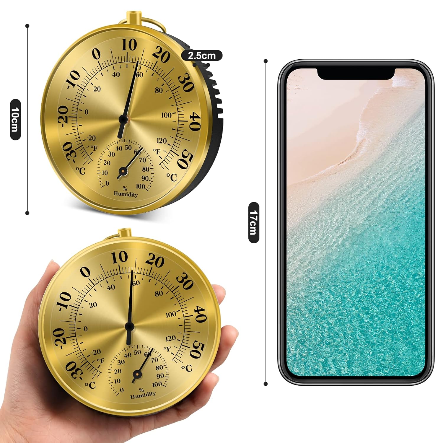 10CM Wall Thermometer Hygromet - Garden Weather Station ulasan dan harga