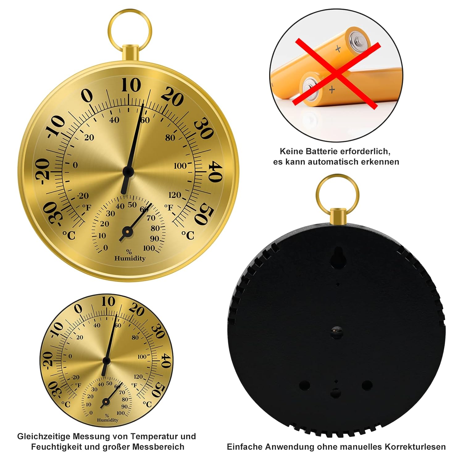 10CM Wall Thermometer Hygromet - Garden Weather Station ulasan dan harga