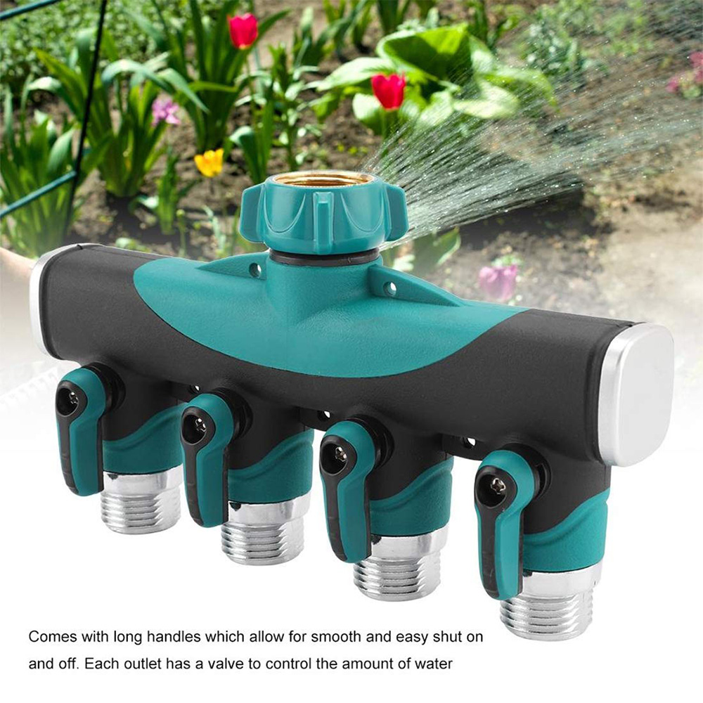 Heavy Duty Metal 4 Way 3/4'' T - Smart Garden Hose Valve ulasan dan harga