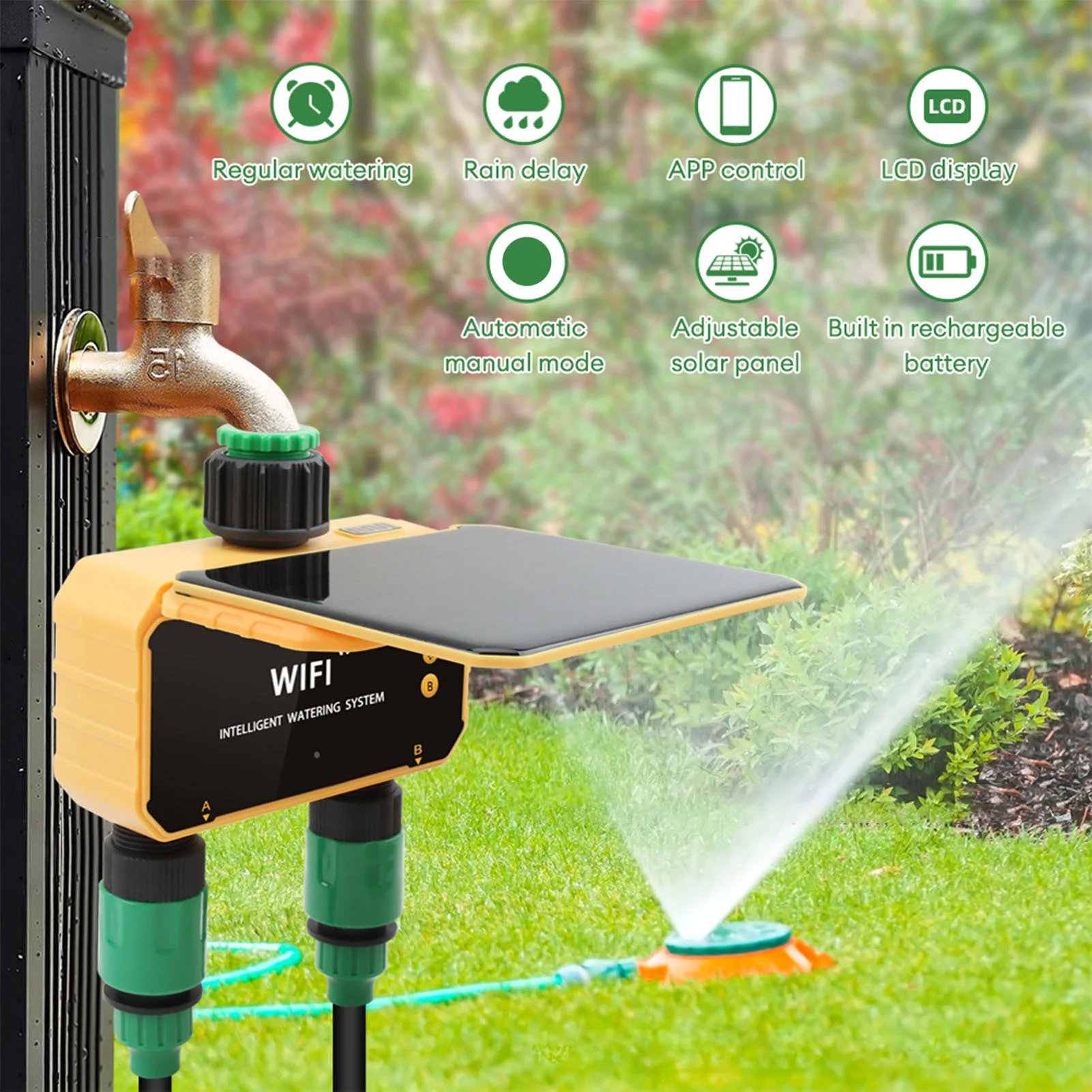 Solar WiFi Smart Irrigation Ti - Smart Garden Solar ulasan dan harga