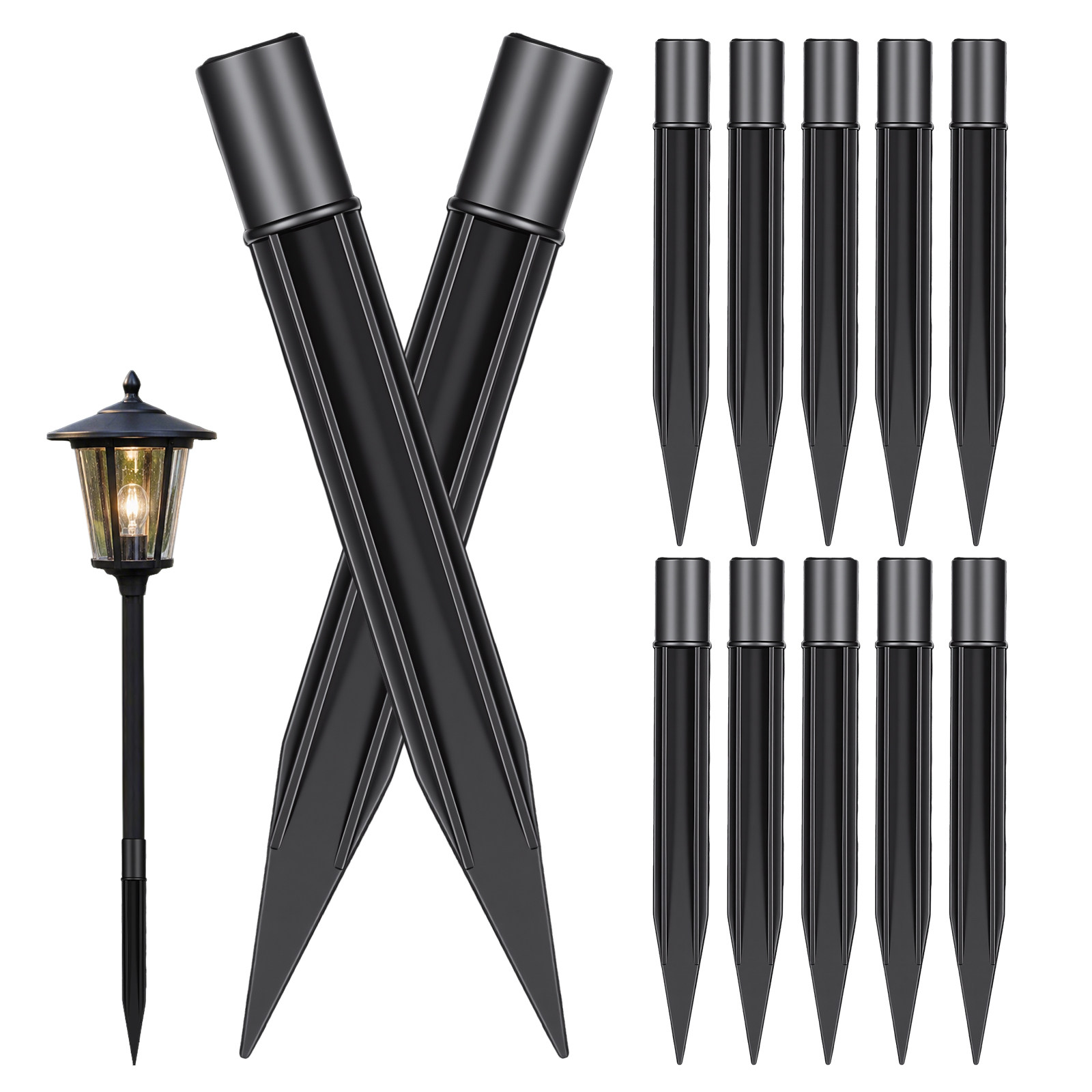 8Pcs Plastic Ground Stakes for - Smart Garden Solar ulasan dan harga